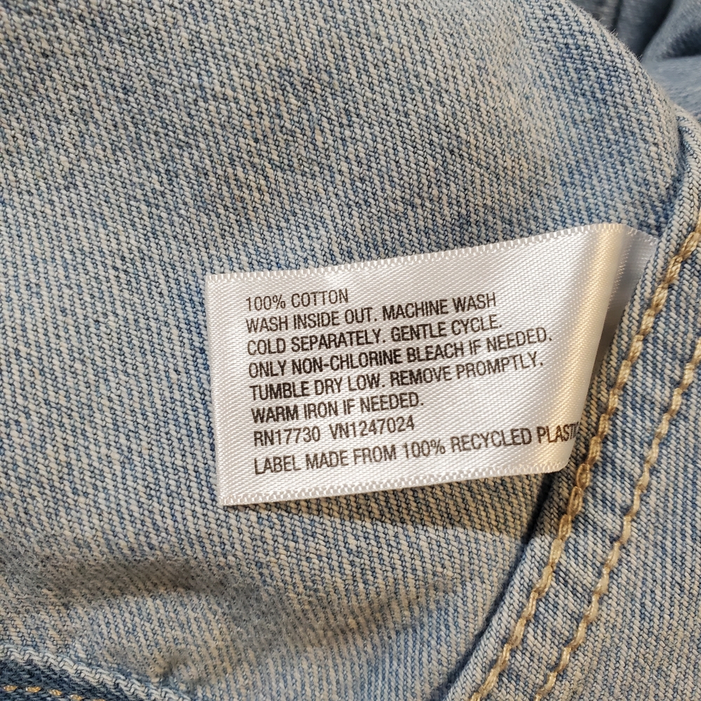 Wild Fable Jean Jacket Women's Size Medium Color Block Design Denim Trucker - Picture 9 of 9